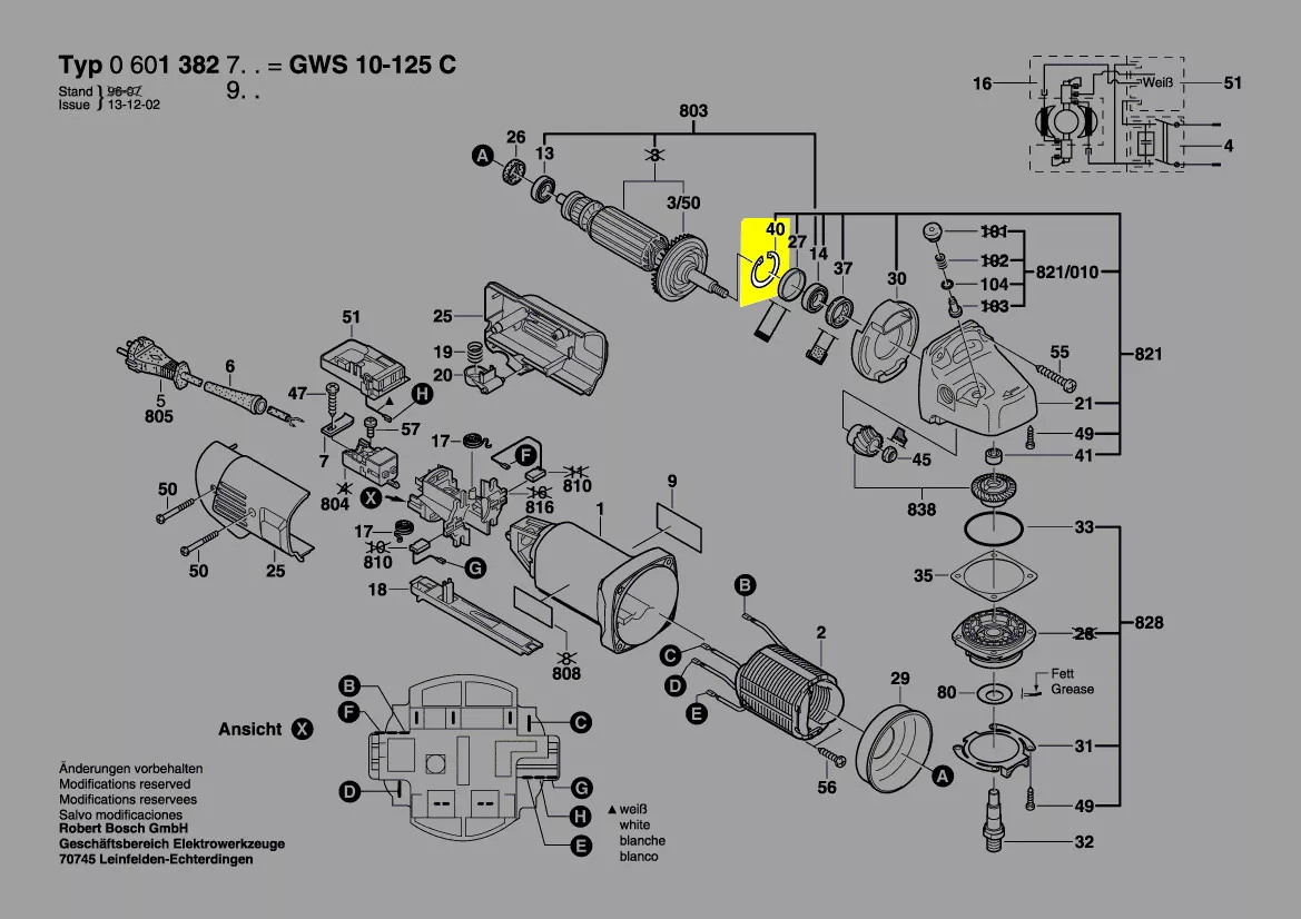 Circlip réf. 1 600 119 011 Bosch